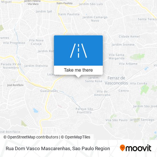 Mapa Rua Dom Vasco Mascarenhas