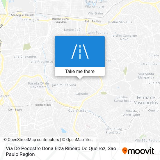 Via De Pedestre Dona Elza Ribeiro De Queiroz map