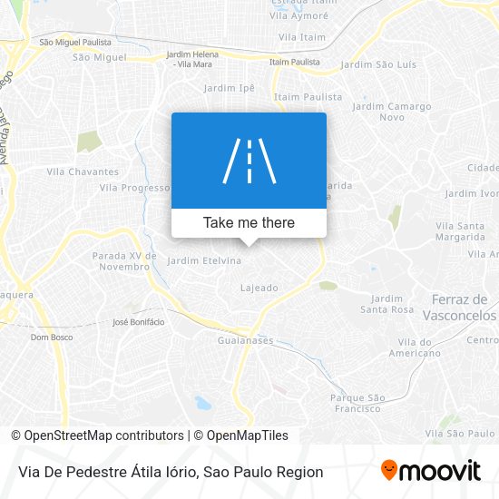 Via De Pedestre Átila Iório map