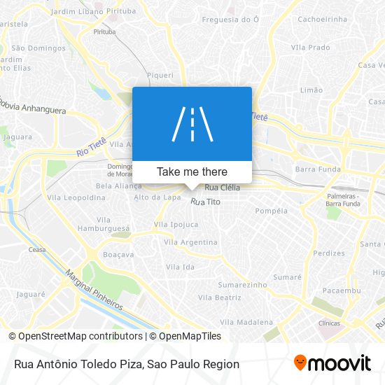 Mapa Rua Antônio Toledo Piza