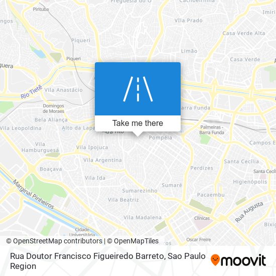 Mapa Rua Doutor Francisco Figueiredo Barreto