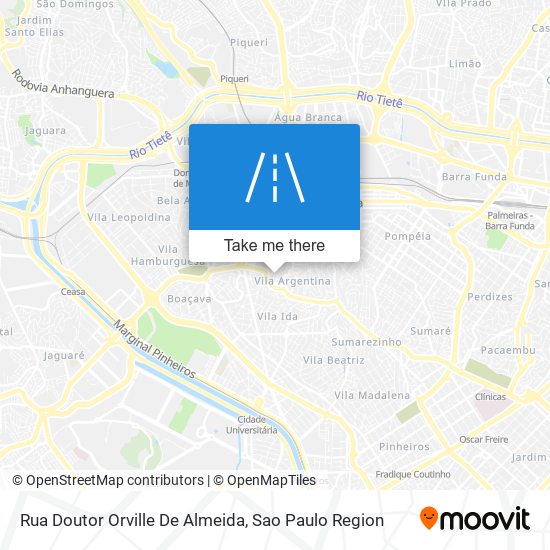 Mapa Rua Doutor Orville De Almeida