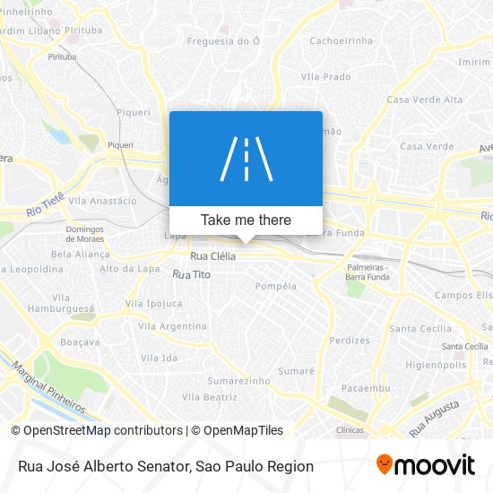 Rua José Alberto Senator map