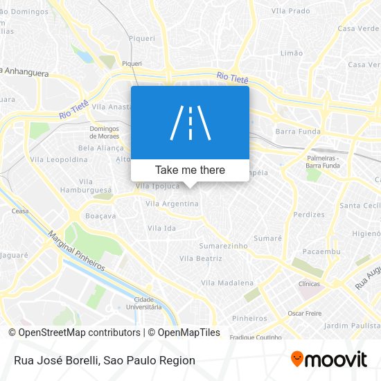 Rua José Borelli map