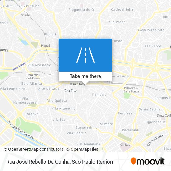 Rua José Rebello Da Cunha map