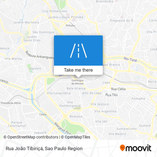 Rua João Tibiriçá map