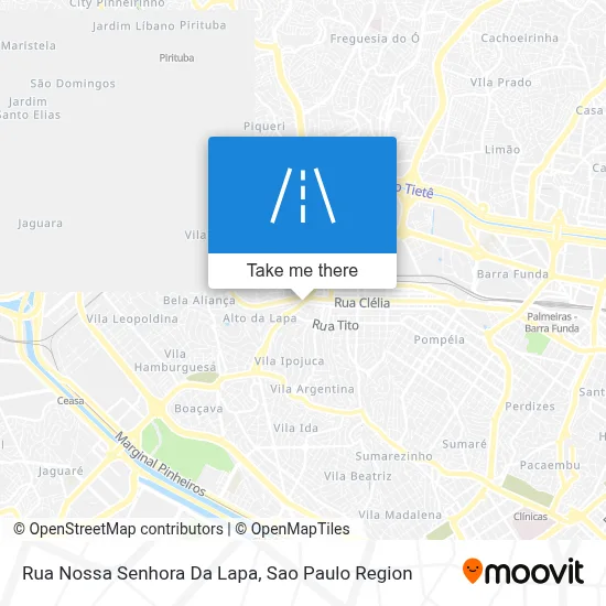 Rua Nossa Senhora Da Lapa map
