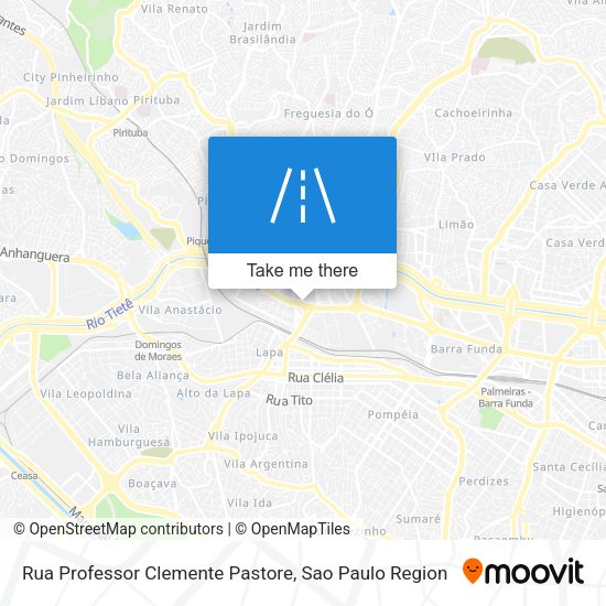 Rua Professor Clemente Pastore map