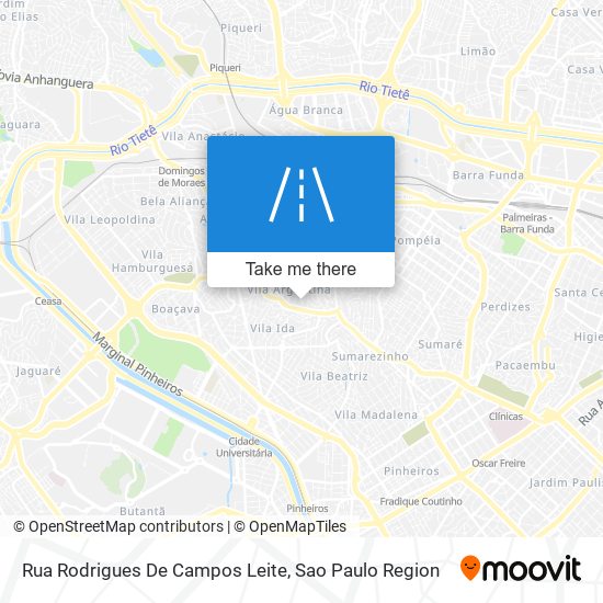 Mapa Rua Rodrigues De Campos Leite