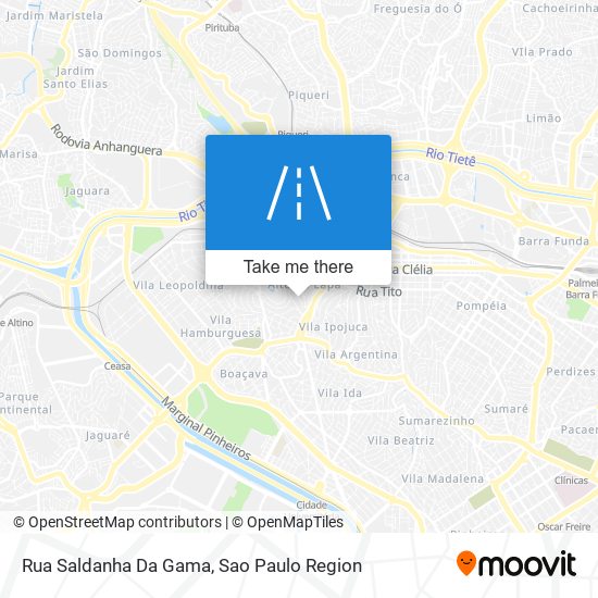 Mapa Rua Saldanha Da Gama
