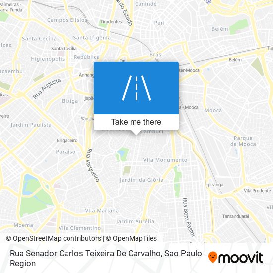 Mapa Rua Senador Carlos Teixeira De Carvalho