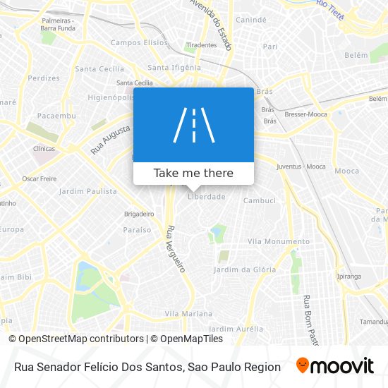 Mapa Rua Senador Felício Dos Santos