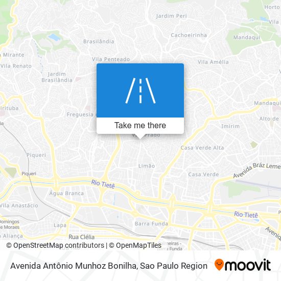 Mapa Avenida Antônio Munhoz Bonilha