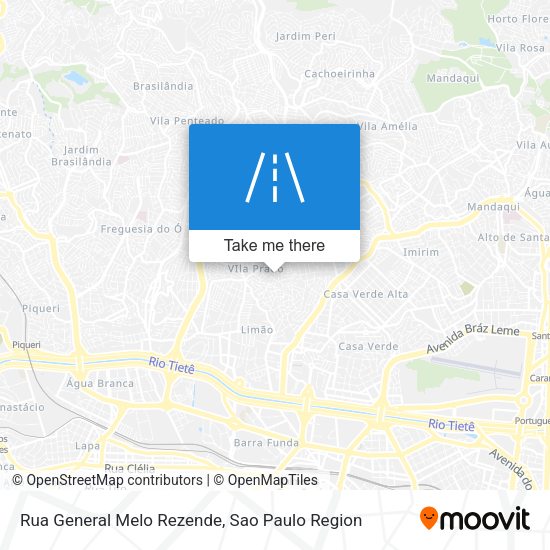Rua General Melo Rezende map