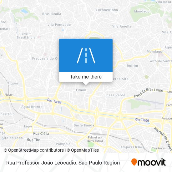 Mapa Rua Professor João Leocádio