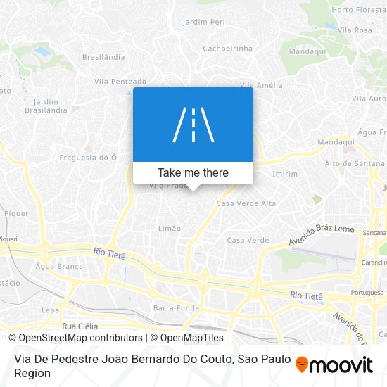 Via De Pedestre João Bernardo Do Couto map