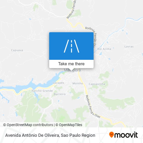 Mapa Avenida Antônio De Oliveira