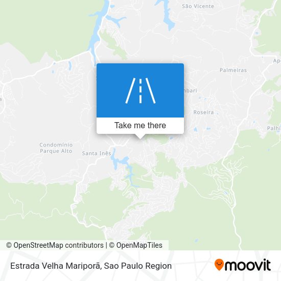 Estrada Velha Mariporã map