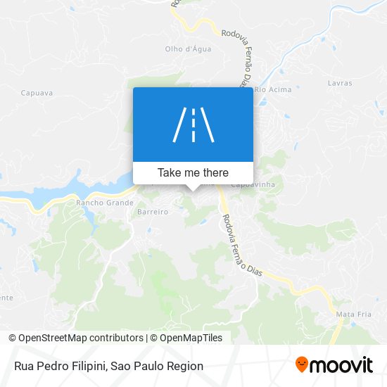 Mapa Rua Pedro Filipini