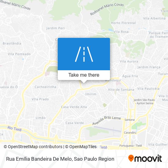 Mapa Rua Emília Bandeira De Melo