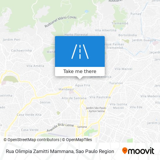 Mapa Rua Olimpia Zamitti Mammana