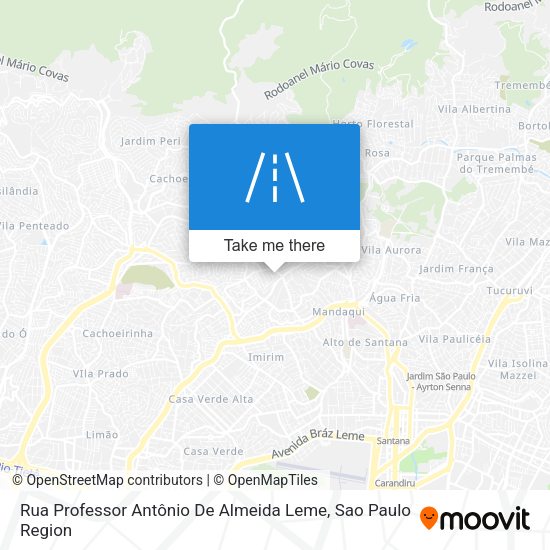 Rua Professor Antônio De Almeida Leme map