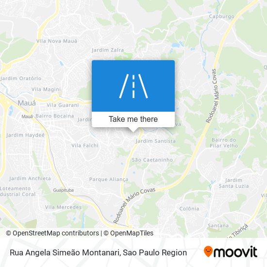 Mapa Rua Angela Simeão Montanari
