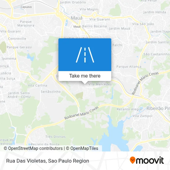 Rua Das Violetas map