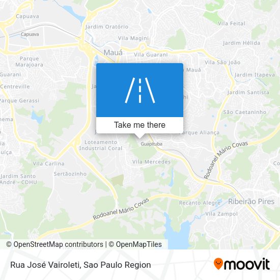Rua José Vairoleti map