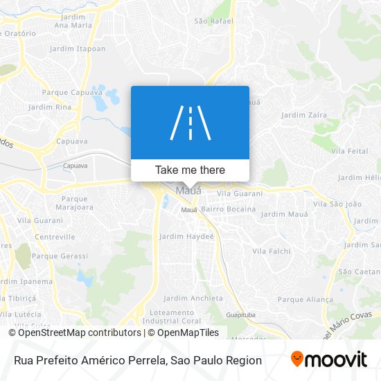 Mapa Rua Prefeito Américo Perrela