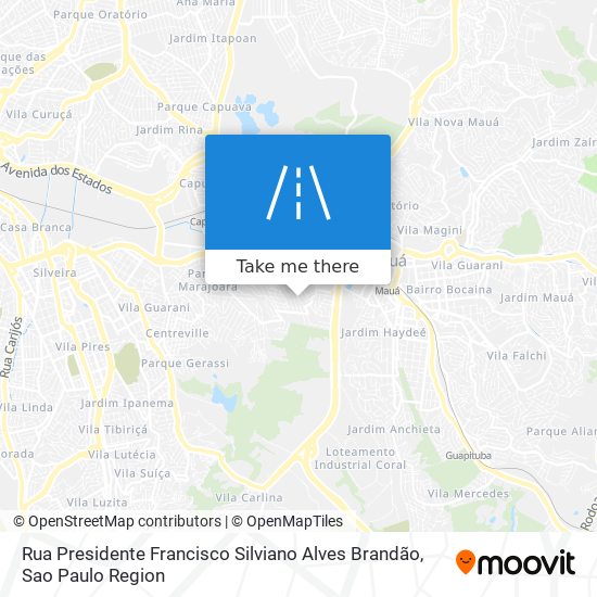 Mapa Rua Presidente Francisco Silviano Alves Brandão