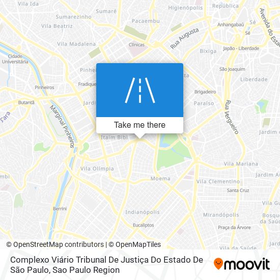 Mapa Complexo Viário Tribunal De Justiça Do Estado De São Paulo