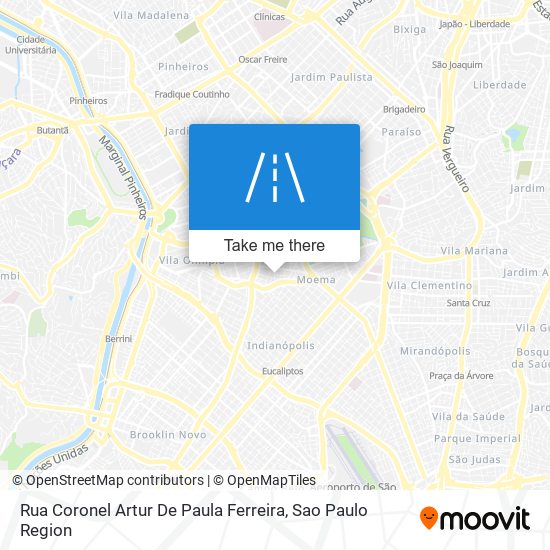 Rua Coronel Artur De Paula Ferreira map