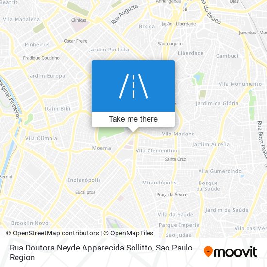 Rua Doutora Neyde Apparecida Sollitto map