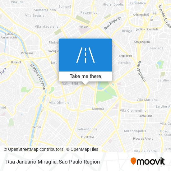 Mapa Rua Januário Miraglia