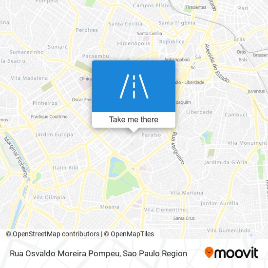 Mapa Rua Osvaldo Moreira Pompeu