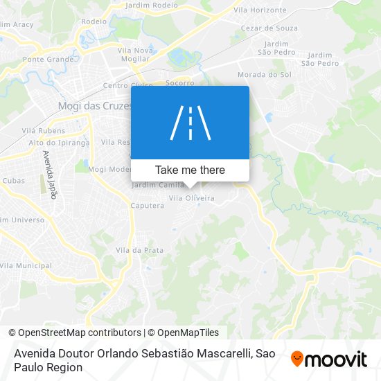 Mapa Avenida Doutor Orlando Sebastião Mascarelli