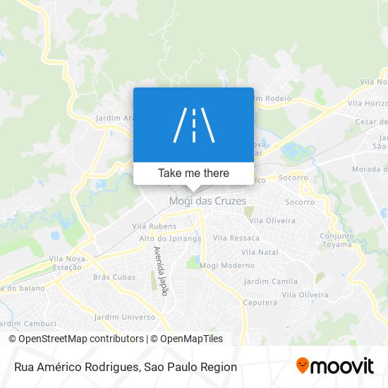 Mapa Rua Américo Rodrigues