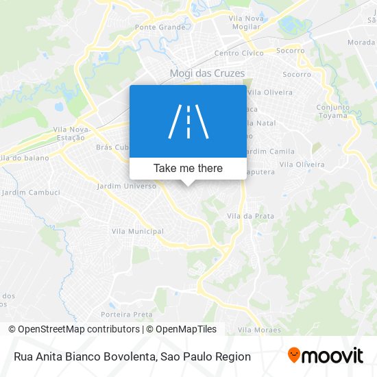 Mapa Rua Anita Bianco Bovolenta