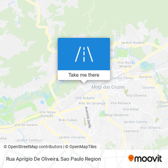 Mapa Rua Aprígio De Oliveira