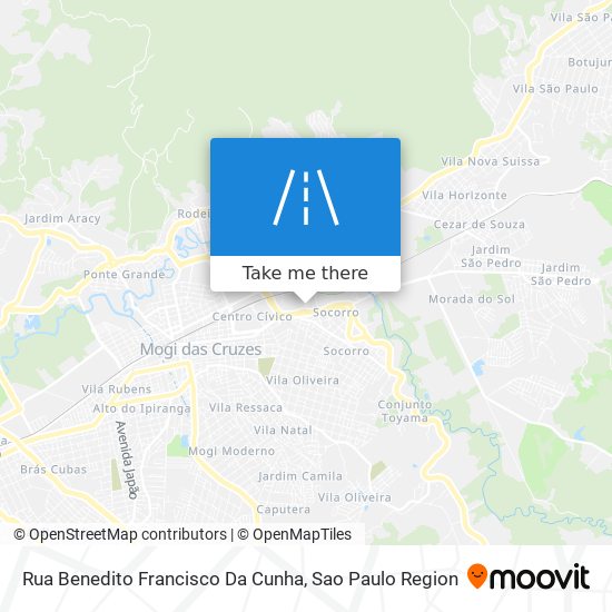 Mapa Rua Benedito Francisco Da Cunha