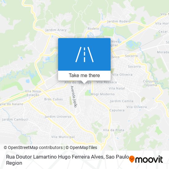 Mapa Rua Doutor Lamartino Hugo Ferreira Alves