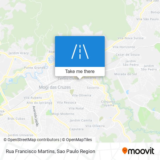 Mapa Rua Francisco Martins