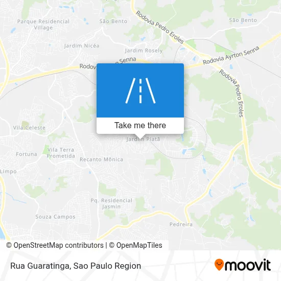 Rua Guaratinga map