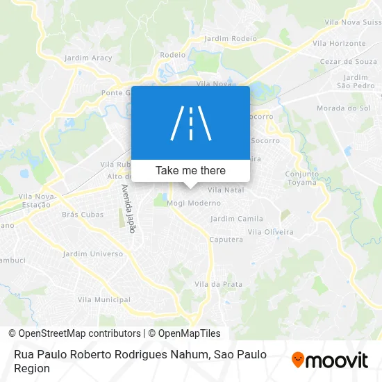Rua Paulo Roberto Rodrigues Nahum map