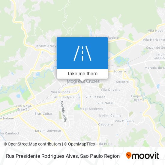 Mapa Rua Presidente Rodrigues Alves
