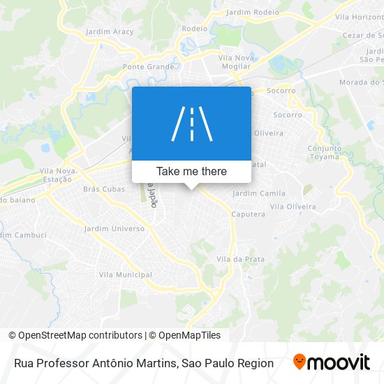 Rua Professor Antônio Martins map