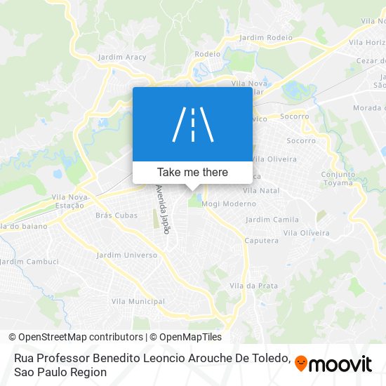 Rua Professor Benedito Leoncio Arouche De Toledo map