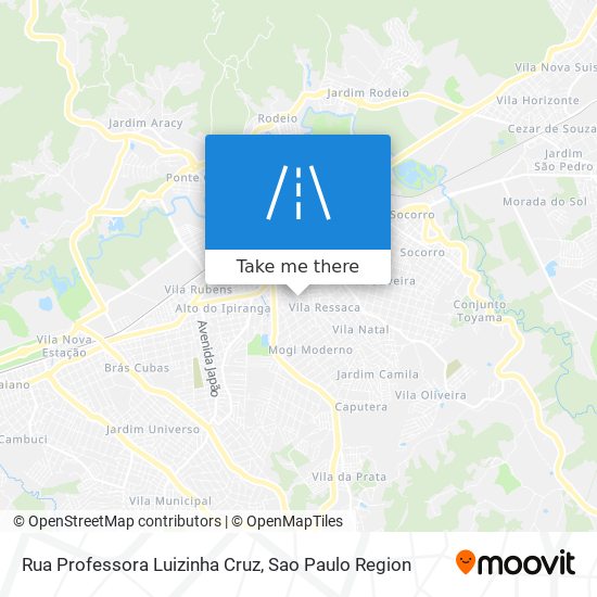 Mapa Rua Professora Luizinha Cruz