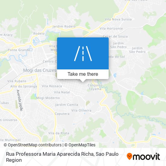 Mapa Rua Professora Maria Aparecida Richa